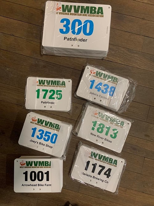 WVMBA Numbrer Plates